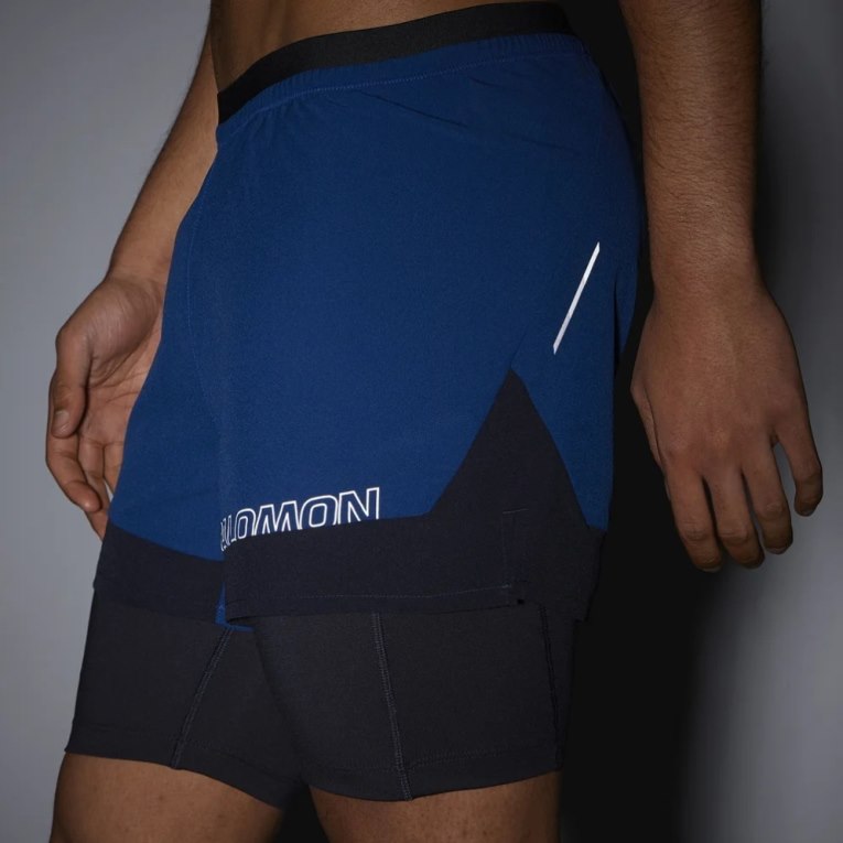 Bermudas Salomon Cross 2in1 Hombre Azules | MX QORB510